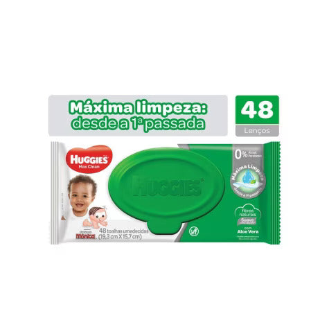Lenço Umedecido Huggies Clássico - 48 Unidades