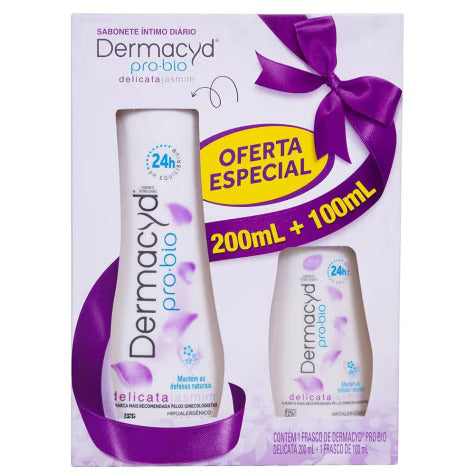 Sabonete Íntimo Dermacyd Pro•Bio Delicata Jasmim, Líquido, 1 Unidade Com 200Ml + 1,99 Leve 100Ml