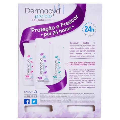Sabonete Íntimo Dermacyd Pro•Bio Delicata Jasmim, Líquido, 1 Unidade Com 200Ml + 1,99 Leve 100Ml