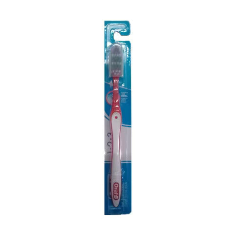 Escova Dental Oral-B 1-2-3 - Média, Limpeza Brilhante, Sortida Com 1 Unidade