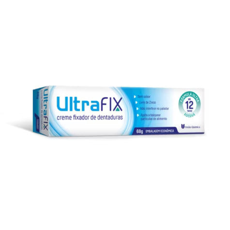 Creme Fixador De Dentadura Ultrafix Sem Sabor Com 68G