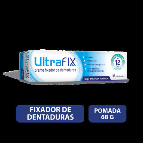 Creme Fixador De Dentadura Ultrafix Sem Sabor Com 68G