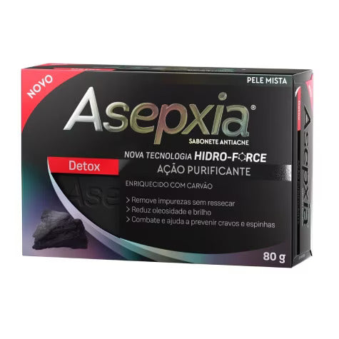 Sabonete Asepxia Detox Pele Mista A Oleosa Barra Com 80G