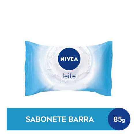 Sabonete Hidratante Nivea Leite, Barra, 1 Unidade Com 85G