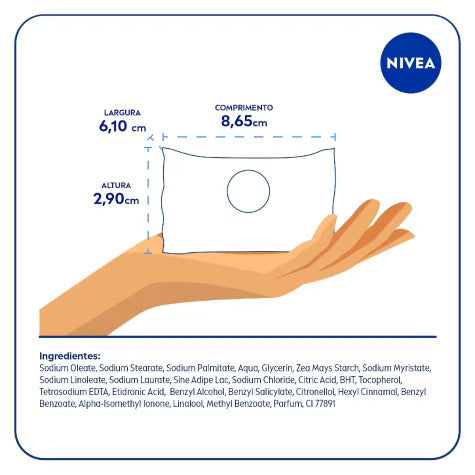 Sabonete Hidratante Nivea Leite, Barra, 1 Unidade Com 85G