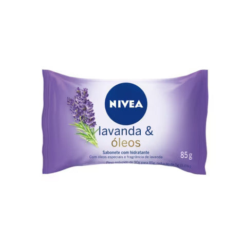 Sabonete Hidratante Nivea Lavanda E Óleos, Barra, 1 Unidade Com 85G