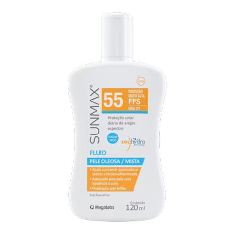 Protetor Solar Sunmax Fluido Pele Oleosa-Mista Fps 55 Stiefel 120Ml