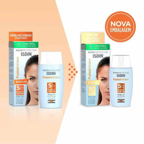 Protetor Solar Facial Isdin Fusion Water Fps 60+ Com 50Ml