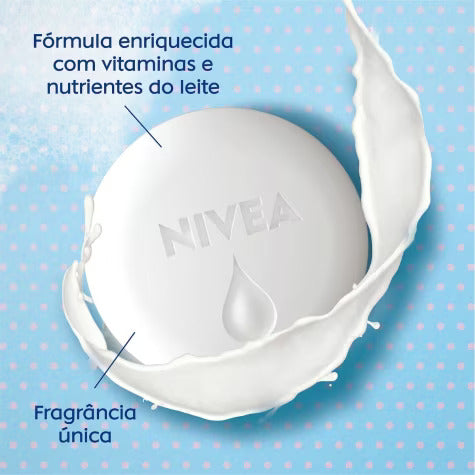 Sabonete Nivea Pure Milk Fresh Barra, 1 Unidade Com 90G