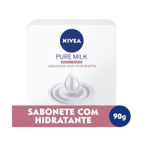 Sabonete Nivea Pure Milk Sensitive Barra, 1 Unidade Com 90G
