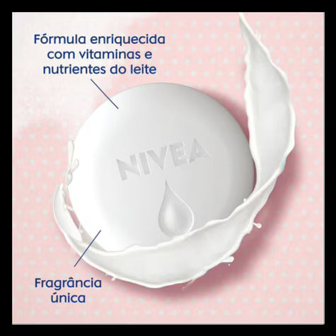 Sabonete Nivea Pure Milk Sensitive Barra, 1 Unidade Com 90G