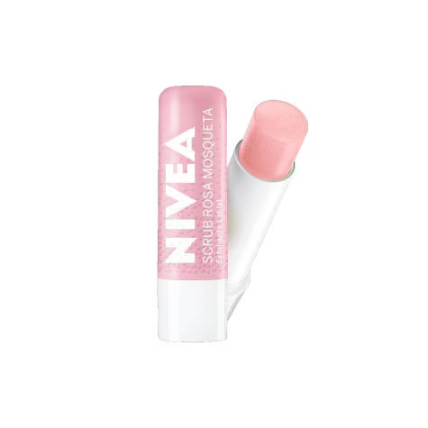 Nivea Balsamo Esfoliante Labial Rosa Mosqueta 4.8G
