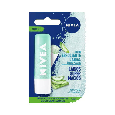 Nivea Balsamo Esfoliante Labial Aloe Vera 4.8G