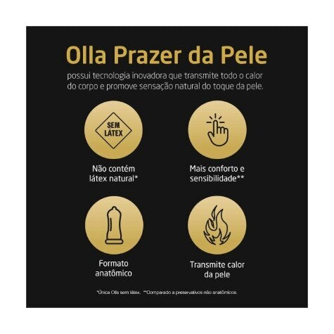 Preservativo Olla Prazer da Pele 4 Unidades