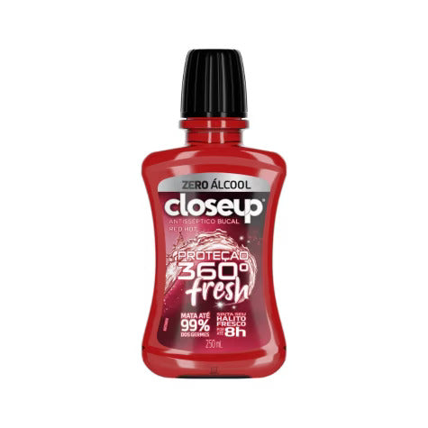 Enxaguante Bucal Closeup Ice Red Hot Zero Álcool - Linha Proteção 360° Fresh - 250 mL