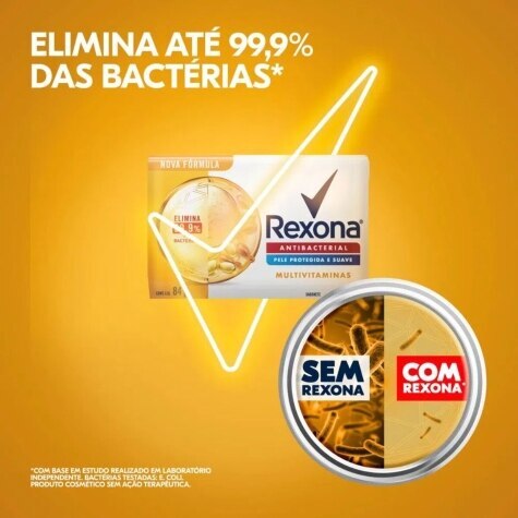 Sabonete Corporal Rexona Antibacterial Multivitaminas, Barra, 1 Unidade Com 84G