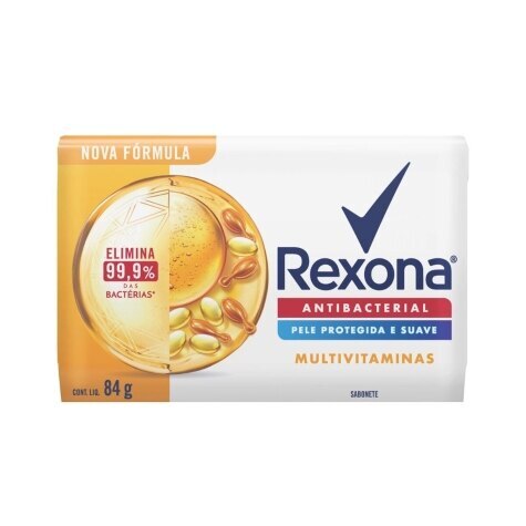 Sabonete Corporal Rexona Antibacterial Multivitaminas, Barra, 1 Unidade Com 84G