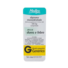 Dipirona Monoidratada (Medley)  500mg - 10 Unidades - Comprimido