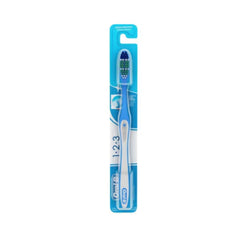 Escova Dental Oral-B 1-2-3 - Média, Limpeza Brilhante, Sortida Com 1 Unidade