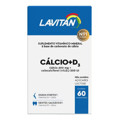 Lavitan Cálcio + Vitamina D3  60 Unidades - Comprimido