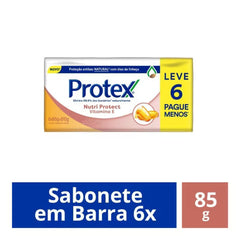 Sabonete Protex Nutri Protect Vitamina E, Barra Com 85G, Leve 6 Pague 5