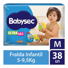 Fralda Babysec Ultrasec  Tamanho M - 38 Unidades