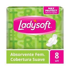 Absorvente Ladysoft Normal  Com Abas - Cobertura Suave - 8 Unidades
