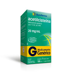 Acetilcisteína (Eurofarma)  20mg/mL - 100 mL - Xarope