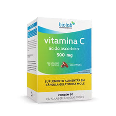 Vitamina Com 500 Mg Com 60 Cápsulas Gel