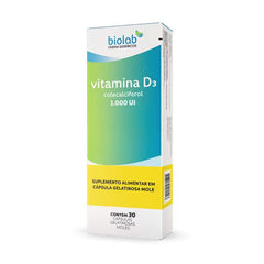 Vitamina D3  1000UI - 30 Unidades - Cápsula