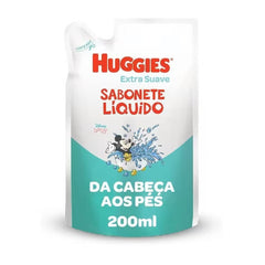 Sabonete Huggies Líquido Extra Suave Cabeca Aos Pes Refil 200 Ml