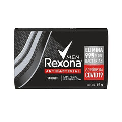 Sabonete Corporal Rexona Antibacterial Men, Barra, 1 Unidade Com 84G